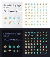 sport vadhållning app pixel perfekt platt lutning Färg ui ikoner utrustning för mörk, ljus läge. hasardspel uppkopplad. vektor isolerat rgb piktogram. gui, ux design för webb, mobil. poppins font Begagnade