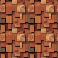 Vektorgrafik zufälliger abstrakter quadratischer Holzblöcke mit nahtloser Fliese, perfekt für den Hintergrund