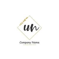 un initiale handschrift und signatur-logo-design mit kreis. schönes design handgeschriebenes logo für mode, team, hochzeit, luxuslogo. vektor