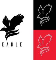 Sicherheitsschild orangefarbener Adler-Logo-Design-Vorlagenvektor. Vogelschildvektor, Schildvogellogo, vogelsicheres Logo vektor
