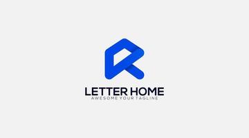 home logo design, der buchstabe r soll ein symbol oder symbol des hausvektors, immobilien sein vektor