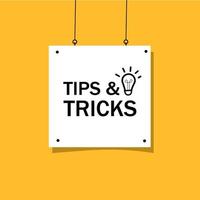 Tipps und Tricks Poster-Icon-Design. Bildungs-FAQ. flacher Vektor. vektor