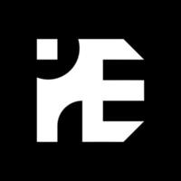 dh Logo-Design, Logo mit der Kombination aus i und e-Buchstaben vektor