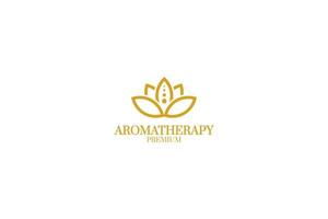 flache natürliche aromatherapie-logo-design-vektor-schablonenillustration vektor