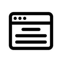Blog-Symbol mit Browser und Text im schwarzen Umrissstil vektor