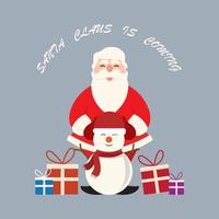 weihnachtsmann-logo und vektorillustrationsdesign vektor