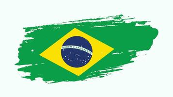 Brasilien-Grunge-Flag-Vektor vektor
