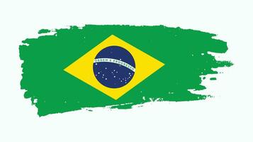 ny färgrik textur Brasilien flagga vektor