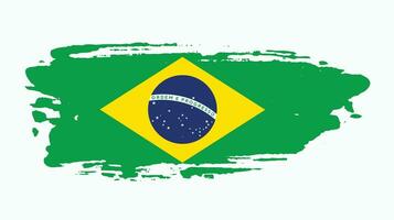 verblasster beunruhigter brasilien-flaggenvektor vektor