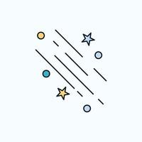 stjärna. skytte stjärna. faller. Plats. stjärnor platt ikon. grön och gul tecken och symboler för hemsida och mobil tillämpning. vektor illustration