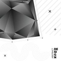 schwarzer Vektor verschwommenes Dreieck Hintergrunddesign. geometrischer Hintergrund im Origami-Stil mit Farbverlauf