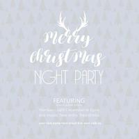 frohe weihnachten nacht party baum hintergrund vektor