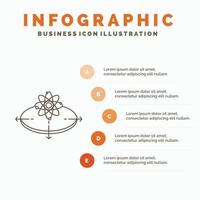 Geschäft. Konzept. Idee. Innovation. leichte Infografik-Vorlage für Website und Präsentation. Linie graues Symbol mit orangefarbener Infografik-Stil-Vektorillustration vektor