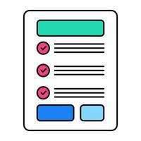 ein Icon-Design der Checkliste vektor