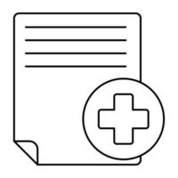 editierbares Design-Symbol der Krankenakte vektor