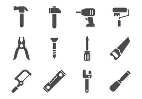 Freie Arbeit Werkzeuge Icons Vektor