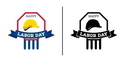 Happy Labor Day Banner isoliert auf weißem Hintergrund vektor