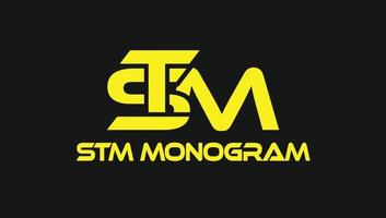 stm Lettermark Name Initialen Logo-Design-Vorlage vektor