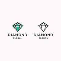 Diamant-Logo-Symbol-Design-Vorlage-Vektor-Illustration vektor