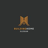 Gebäude-Home-Logo-Symbol flache Design-Vorlage vektor
