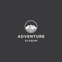 Abenteuer-Logo-Symbol flache Design-Vorlage vektor