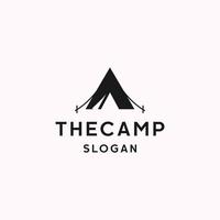 die flache designvorlage des camp-logo-symbols vektor