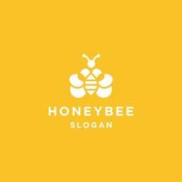 Honigbienen-Logo-Symbol flache Design-Vorlage vektor