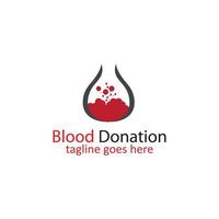 blod donation logotyp mall design vektor