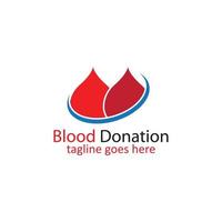 blod donation logotyp mall design vektor