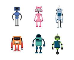 vektor illustratör av fantastisk robot samling