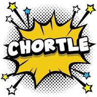 chortle pop- konst komisk Tal bubblor bok ljud effekter vektor