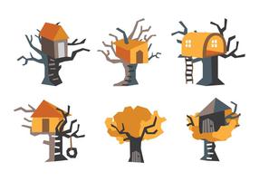 Orange TreeHouse Vektor-Illustration vektor