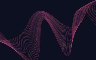 Welle mit Schatten. abstrakte rote Linien auf einem Hintergrund vektor