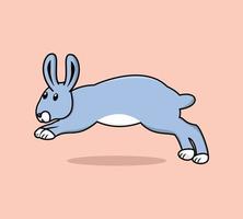 söt bebis kanin Hoppar tecknad serie vektor ikon illustration. platt tecknad serie stil ikon design.