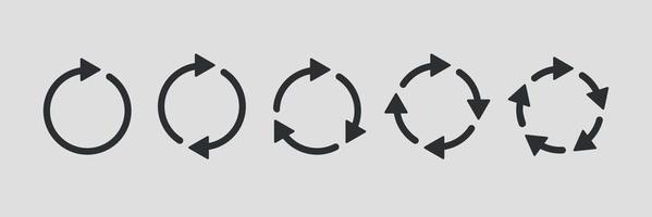 cirkel infographic pilar uppsättning. företag diagram Diagram. återställa ladda om rotation tecken. vektor illustration