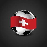 schweiz flagga runt om de fotboll vektor