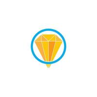 diamant logotyp vektor