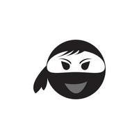 ninja ansikte logotyp vektor