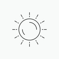 Sol. väder. solnedgång. soluppgång. sommar linje ikon. vektor isolerat illustration