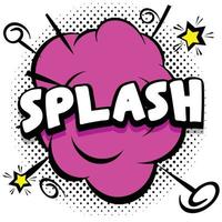 splash comic helle vorlage mit sprechblasen auf bunten rahmen vektor