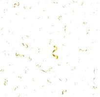 guld konfetti isolerat på vit bakgrund. fira vektor illustration