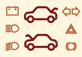 Bil Dashboard Vector Ikoner