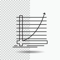 Pfeil. Diagramm. Kurve. Erfahrung. Torliniensymbol auf transparentem Hintergrund. schwarze Symbolvektorillustration vektor