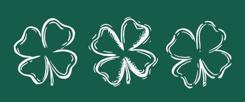 st. Patricks dag. klöver blad retro stil emblem. vektor