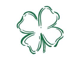 st. Patricks dag. klöver blad retro stil emblem. vektor