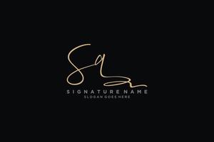 Anfangsquadrat Brief Signatur Logo Vorlage elegantes Design Logo Zeichen Symbol Vorlage Vektor Icon