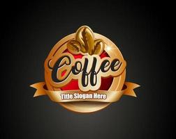 Kaffee-Logo-Label-Vektor-Vorlage vektor