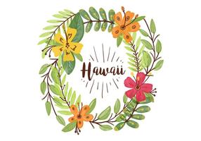 Free Hawaiian Lei Aquarell Hintergrund