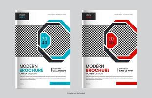 moderner Geschäftsbericht oder Lookbook-Broschüren-Cover-Set-Design vektor