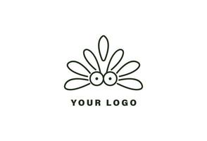 Kaninchen-Cannabis-Logo-Design-Vorlage vektor